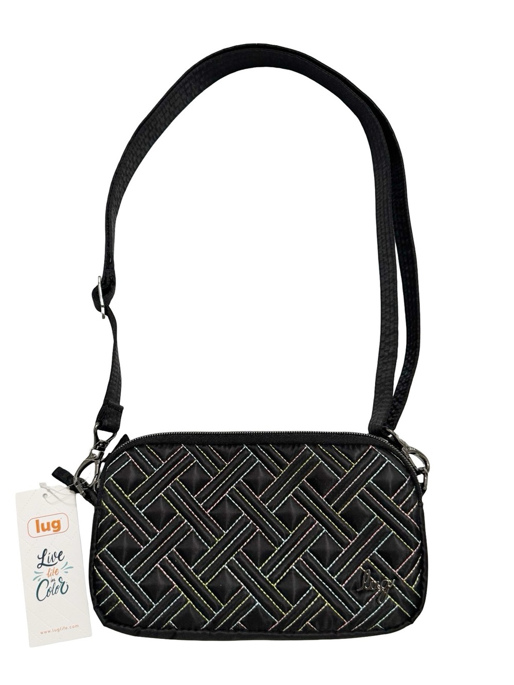 Lug Coupe XL Quilted Crossbody Belt Bag Black NWT